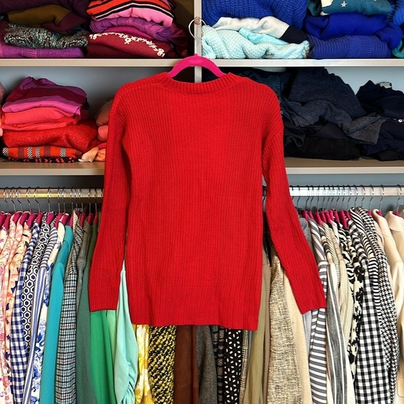 The Limited red long sleeve crew neck sweater size XS - Picture 3 of 3
